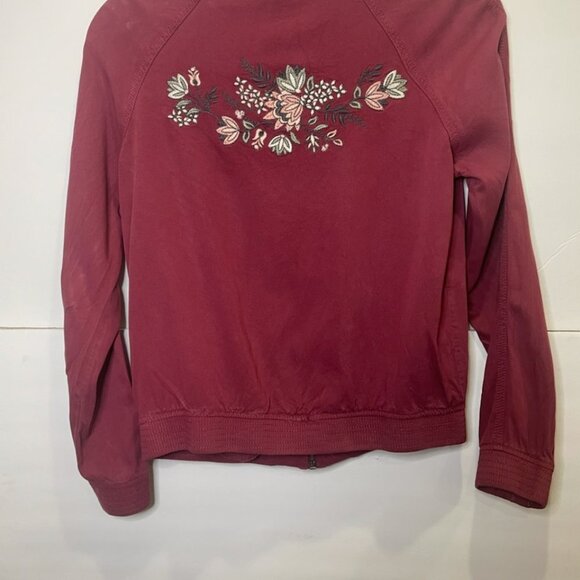 Maurices Light Spring Zipper Jacket/Floral Embroidery Size: Small - Picture 4 of 5